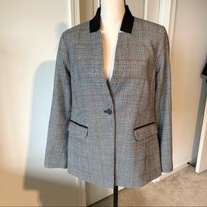 Vintage PENDLETON 100% Virgin Wool Single Button Plaid Blazer—SZ. 12